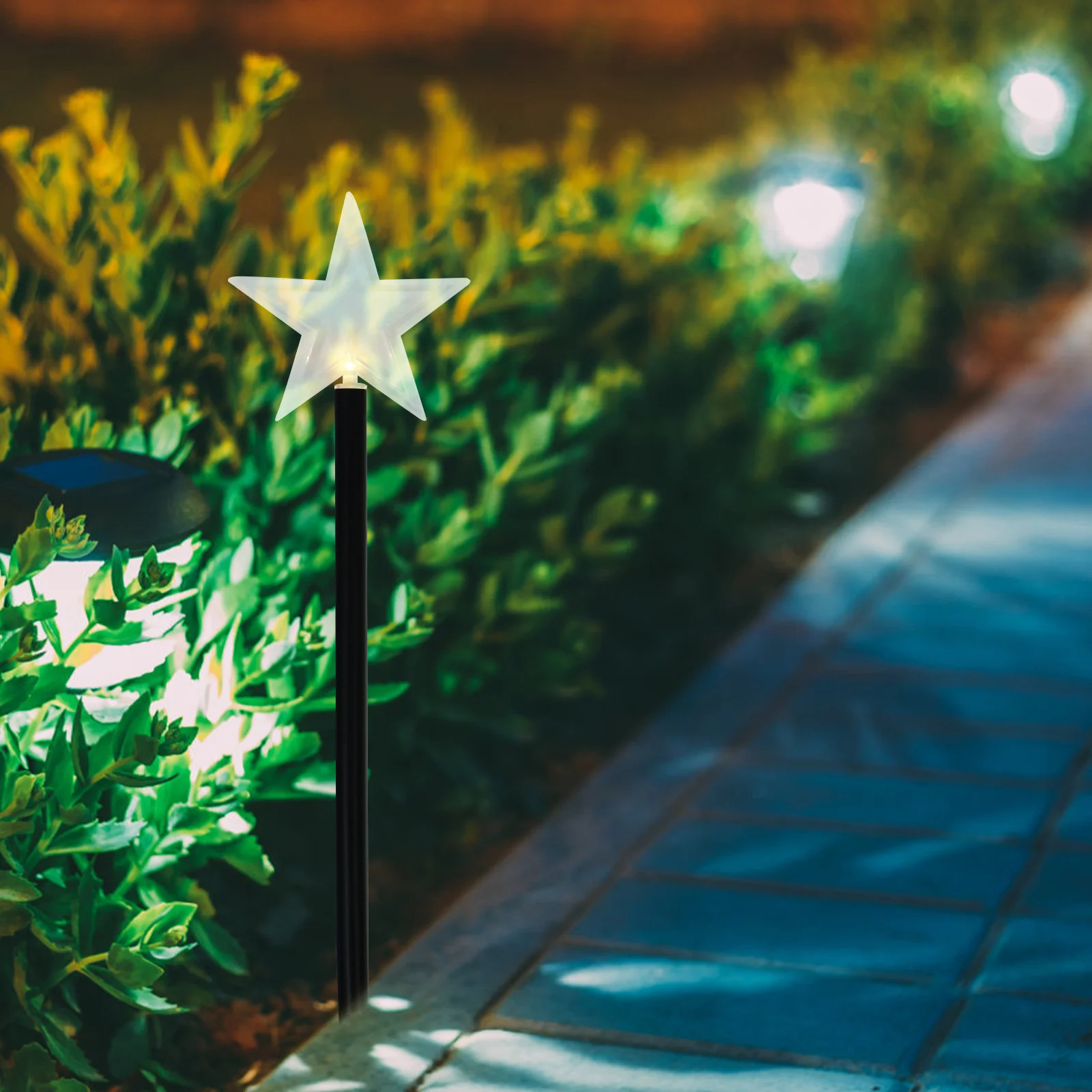 1Set Solar Star Lamp String Waterproof Ground Insert Garden Stake Light Outdoor Lawn Decor Party Light Solar Lamp String