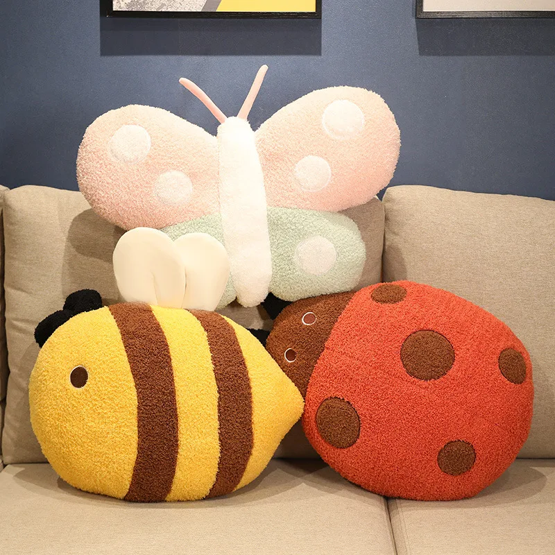 

50cm Simulation Plush Toys Pillow Butterfly Bee Insects Cartoon Soft Stuffed Animals Plush Dolls Cushion Gifts for Girlfriend