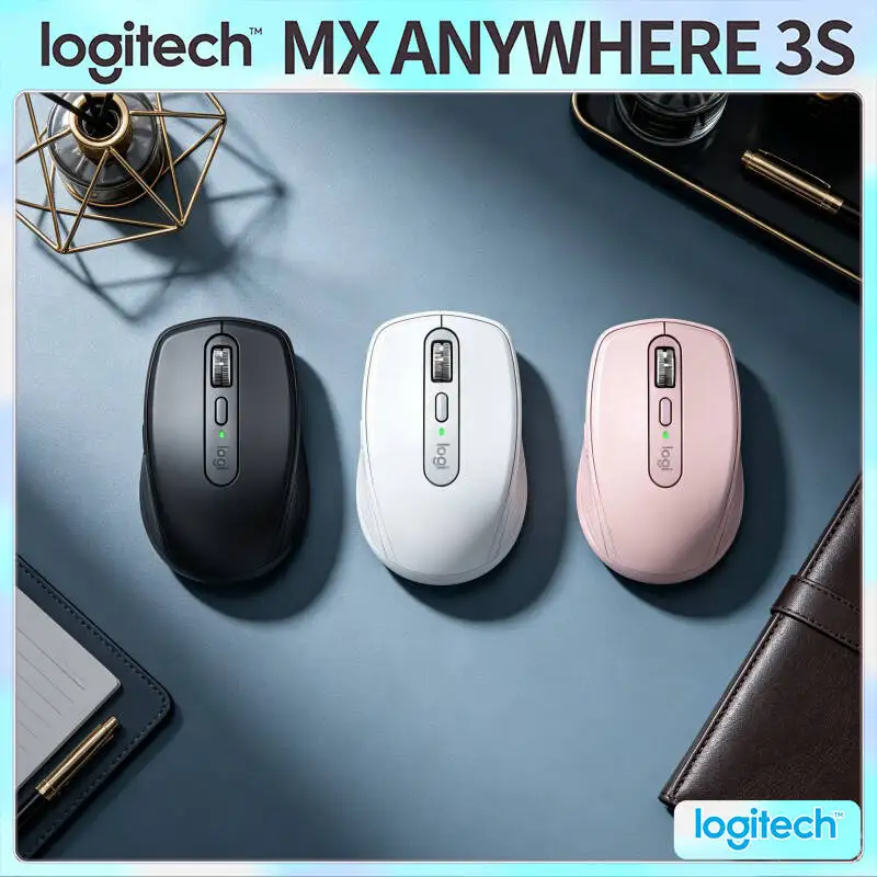 

Durable Logitech MX Anywhere 3S - 8000 DPI, Hyper-Scroll, Silent Click, Anti-Slip Grip, Market Travel for Retail Designer