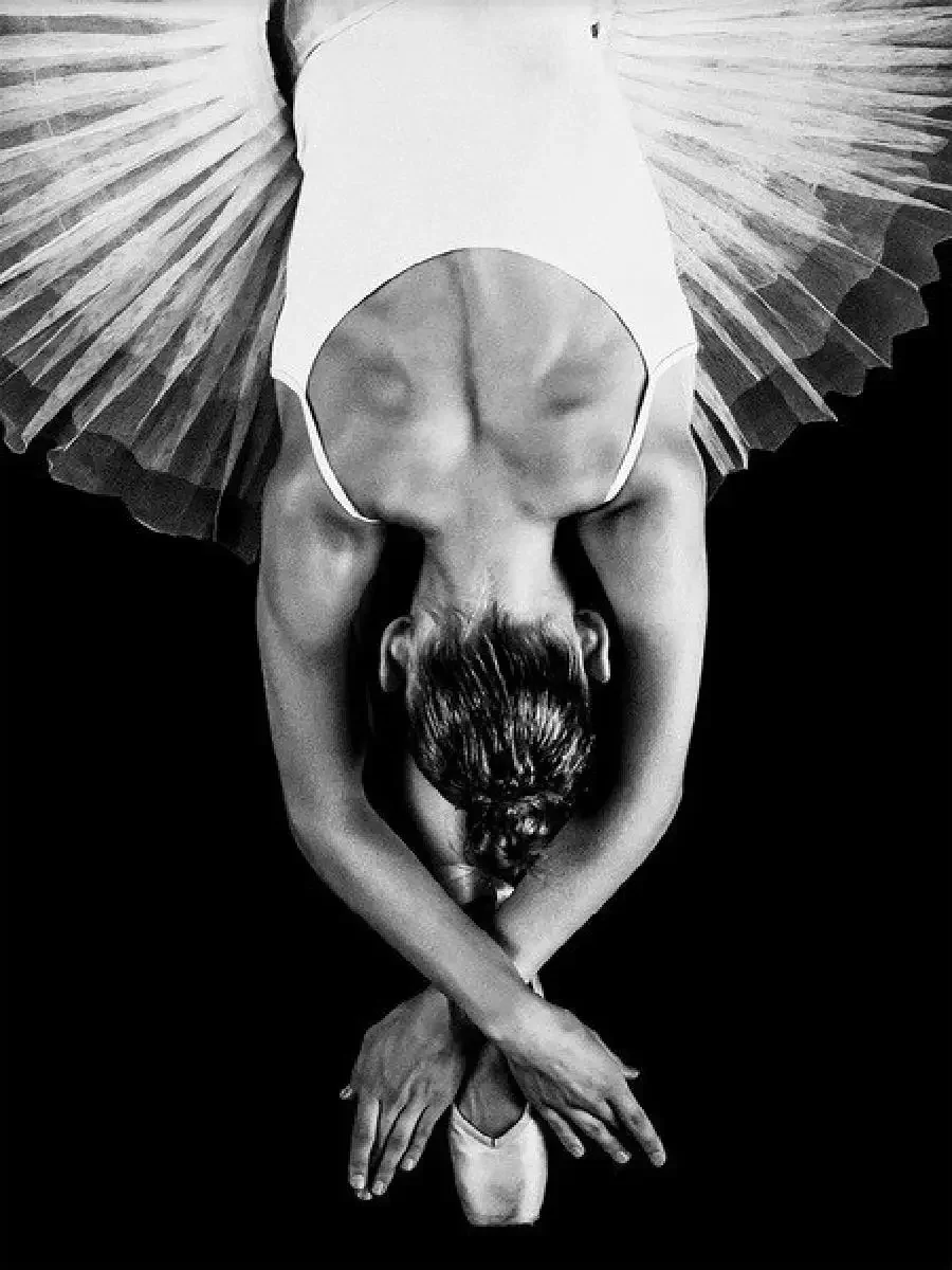 Scandinavian Minimalist Ballet Dancer Canvas Art Black White Poster Fresh Home Wall Decor Living Room