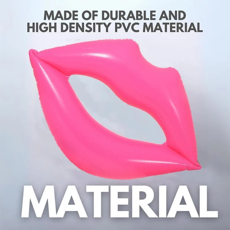 바 워터 레드 립스 레드 하트 풍선 플로팅 침대 수영 링 풀 플로트 성인용 풀 플로트
