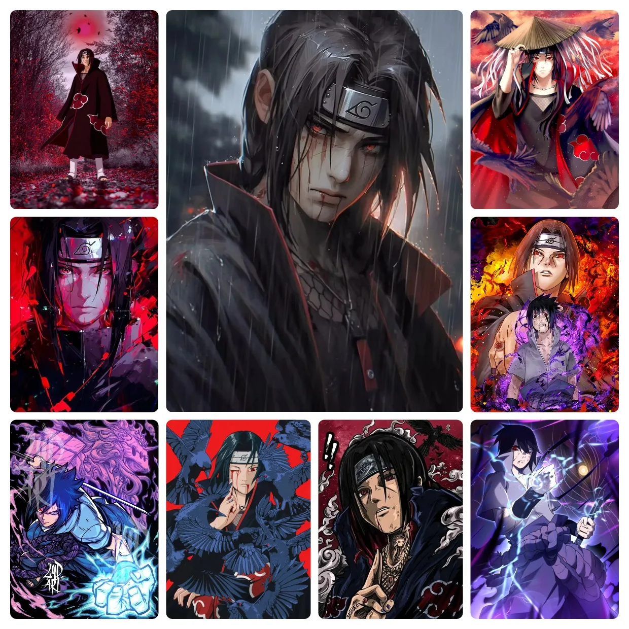Classic Anime Naruto Uchiha Itachi 500/1000/1200/2000PCS No Frame Jigsaw Puzzle Ninja Themed Desktop Art Collectible Gift