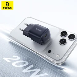 Baseus 20W USB C Charger Portable Type C Charger Support PD Fast Charging For iPhone 15 14 13 12 11 Pro Max 8 Plus Quick Charger