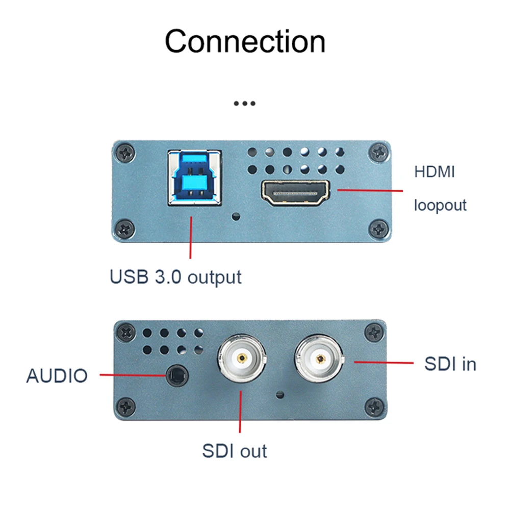 SDI HDMI scheda di acquisizione a doppia uscita SDI a USB3.0 acquisizione Audio Video HDMI / SDI Loopout HD 1080P Live Streaming Grabber Converter