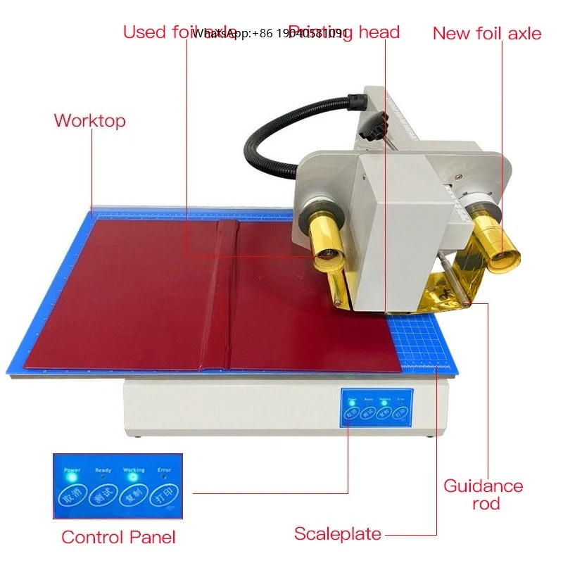 Digital Hot Stamping Printer 500A 300DPI Cutting Embossing Machine 150W Sewing Sublimation Card Printing 220v New