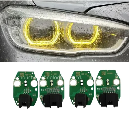 Placas DRL de Ojos de Ángel amarillos para 2016 2017 2018 BMW 1 serie F20 F21 LCI LED faro luz de circulación diurna 63117428425