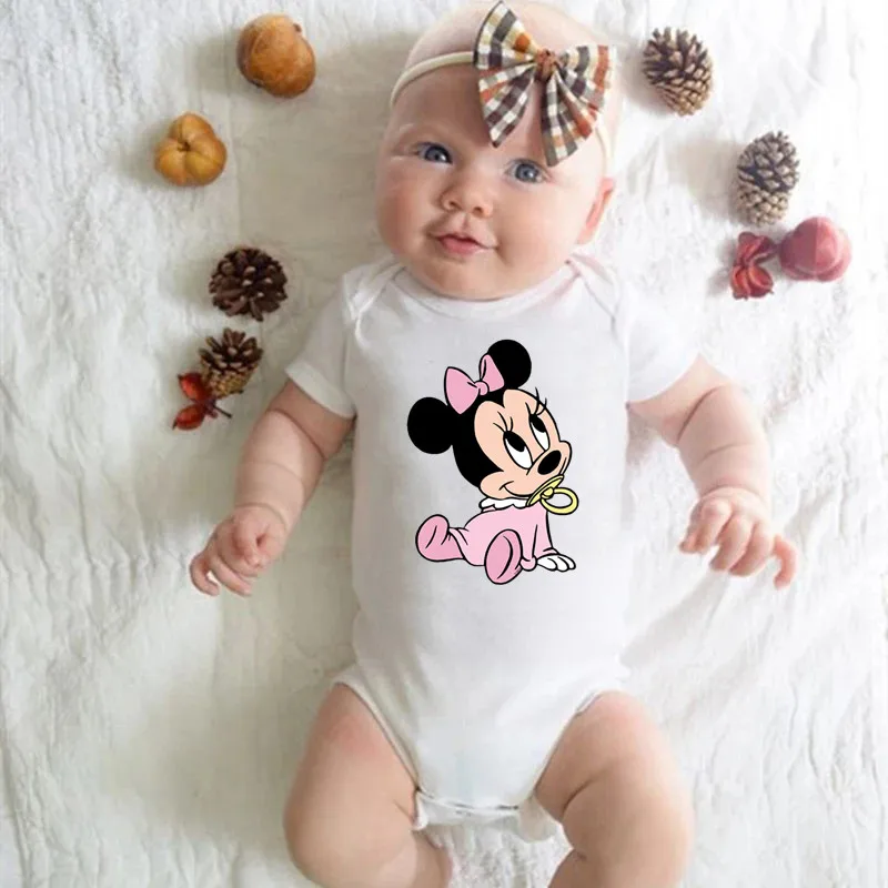 Baby Clothes Minnie Mouse Newborn Bodysuit Cotton Ropa Bebe Summer Fashion Baby Romper Cute Infant Boy Girl Clothes