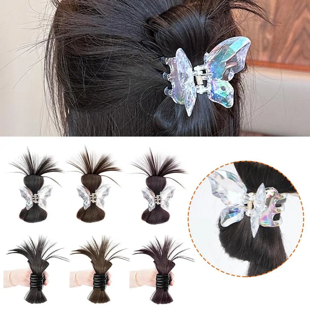 Synthetic Maruki Head Lazy Wind High Horse Tail Spicy Girl Chicken Nest Hair Grab Clip Wig Contract