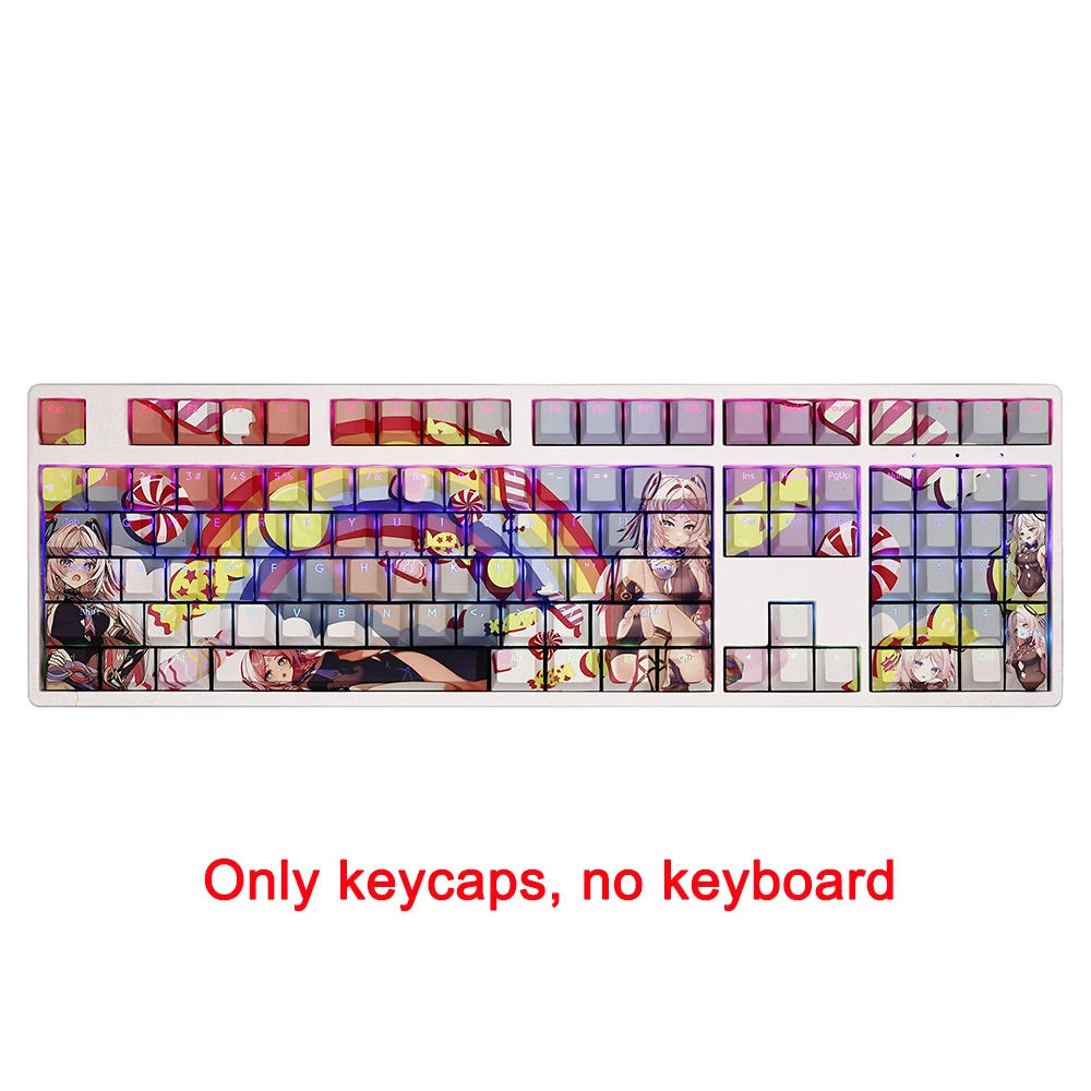 108 Keys Genshin Impact Keycap Citlali Keycap PBT Dye Subbed Cherry Backlit Keycaps Gaming Key Cap For ANSI 61 87 104 108 Layout