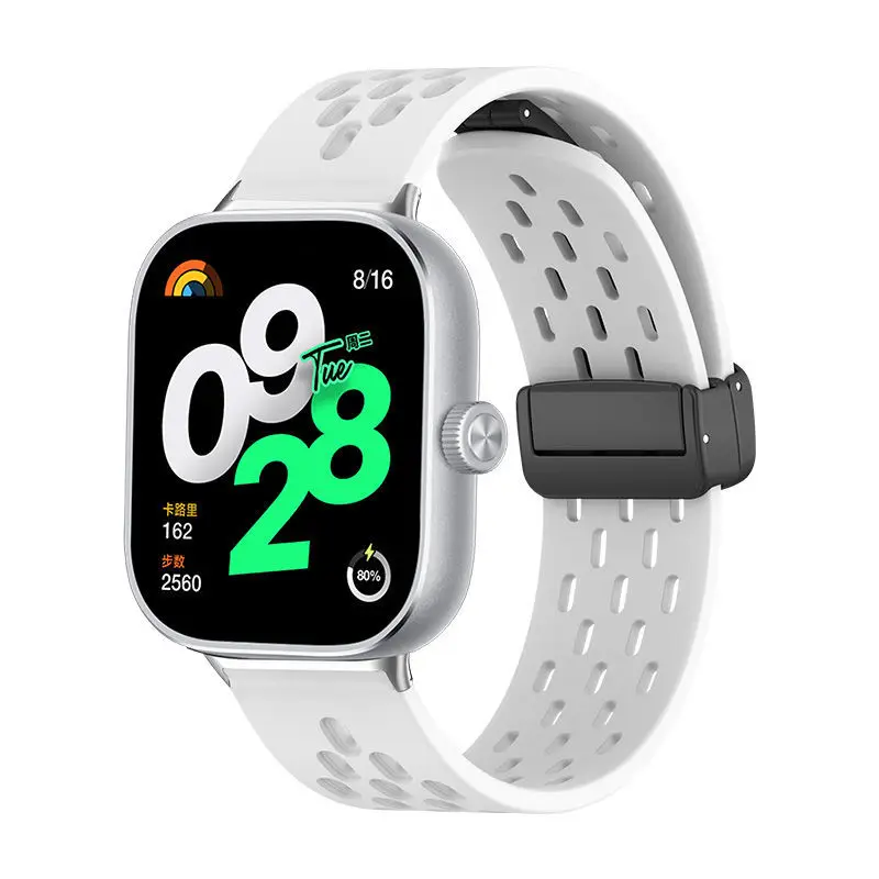 Atmungsaktives magnetisches Sportarmband für Redmi Watch 6 5 4, weiches Silikon-Armband für Xiaomi Mi Band 9 Pro/10 Pro/8Pro Band. – Detail 11