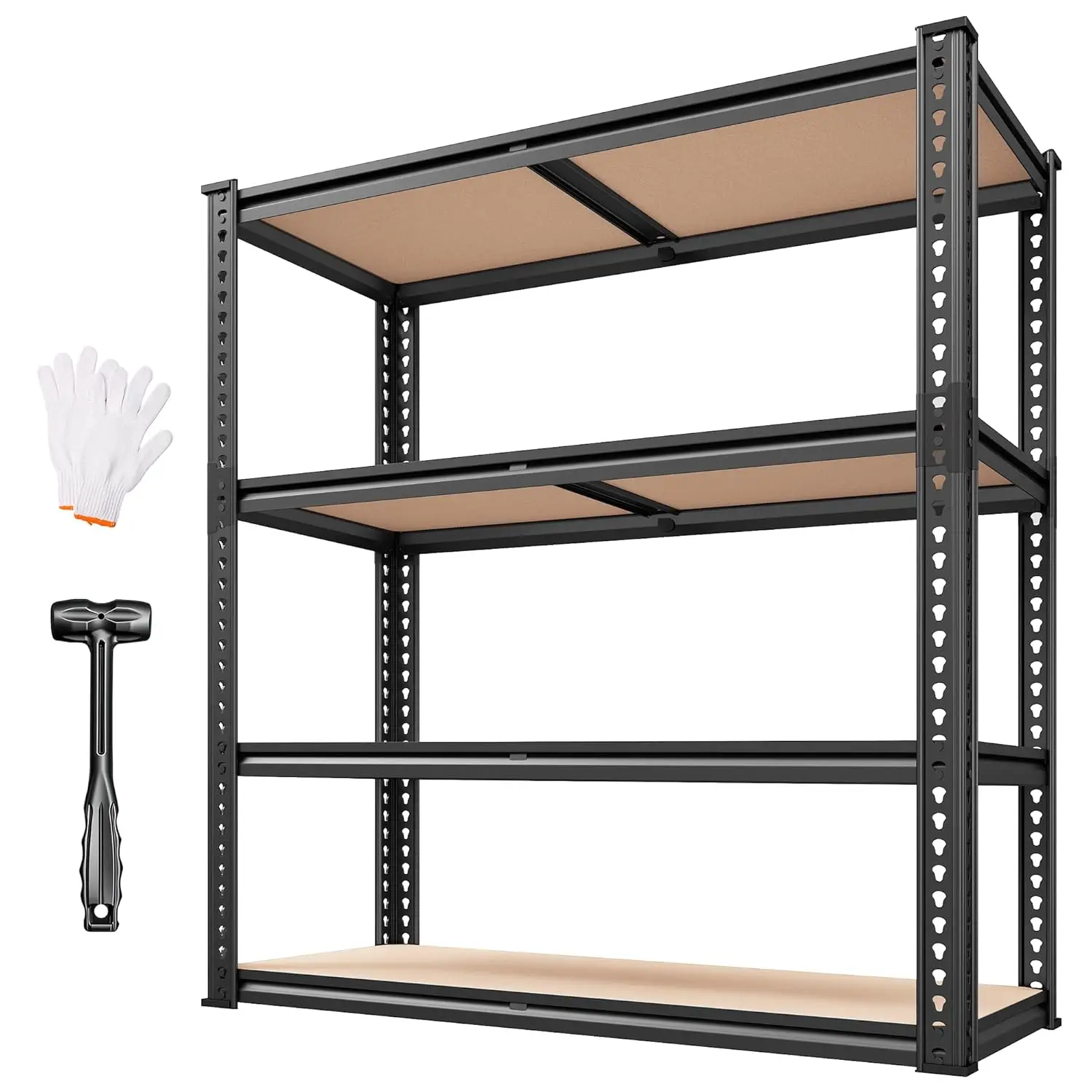 

40" W Garage Shelving 2000LBS Storage Shelves Adjustable Metal Shelving 4 Tier Metal Shelves Pantry Shelf for, Customized