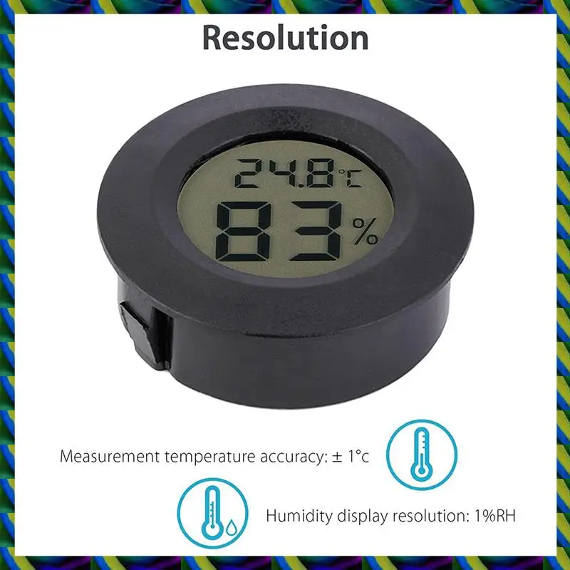 يوميا 25-حزمة مقياس الرطوبة ميزان الحرارة الرقمي شاشات كريستال بلورية مقياس الرطوبة لأجهزة ترطيب مزيلات الرطوبة Gre