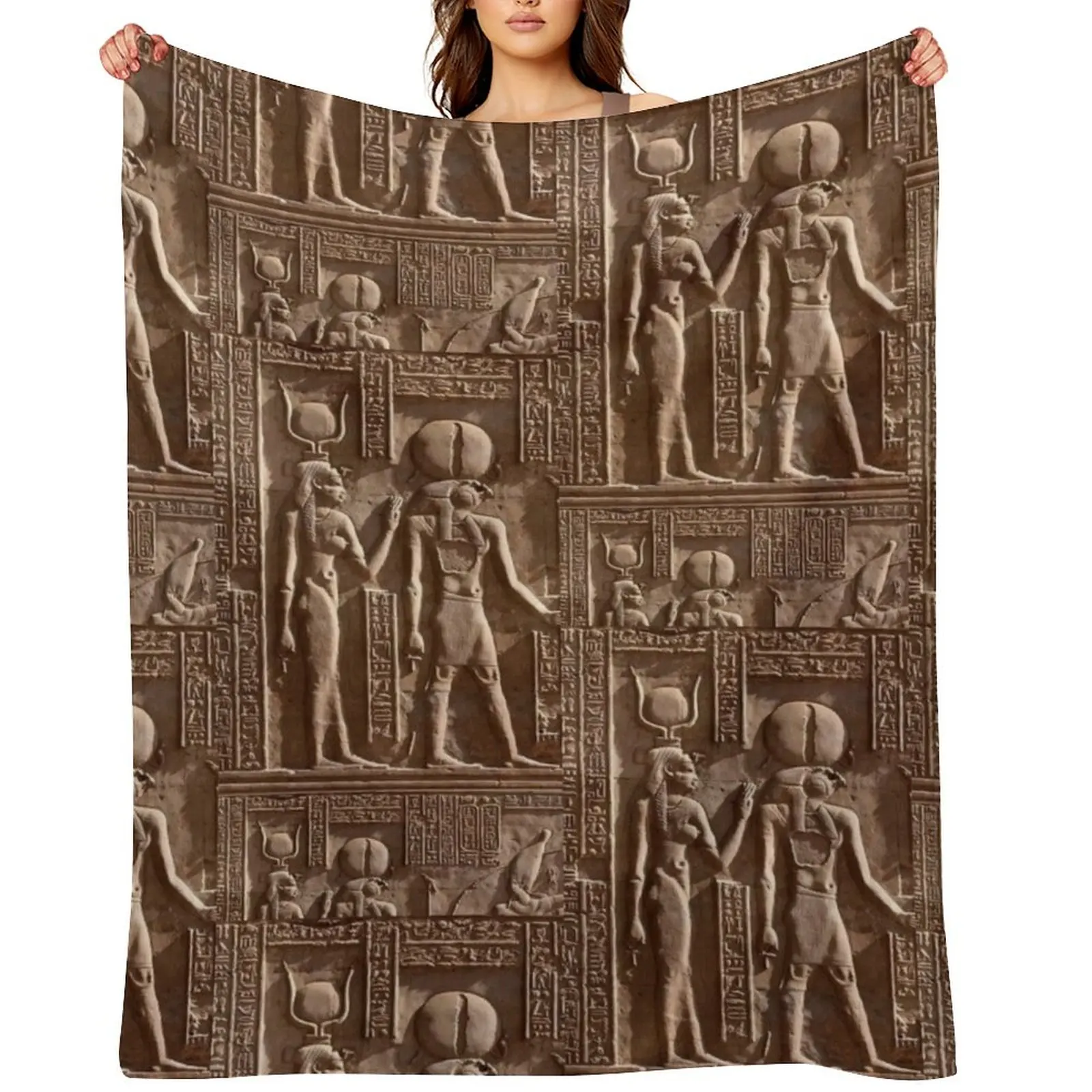 

Egyptian tomb, ancient egypt Throw Blanket Retros Luxury Thicken cosplay anime Flannels Blankets