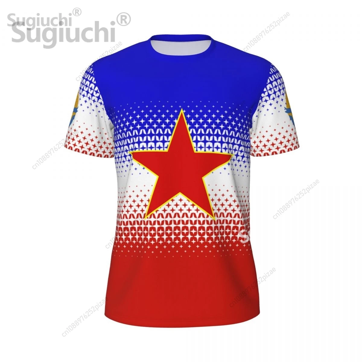 2025 New Yugoslavia 3D Printing Flag Mesh T-shirts Men Women Clothing Sports Breathable For Running Bike Tennis Fitness T shirt - view 2
