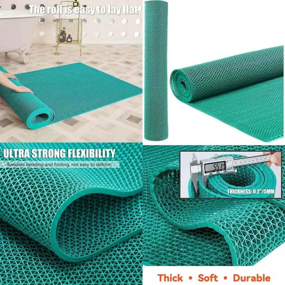 

Green Heavy-Duty PVC Anti-Slip Drainage Mat for Commercial, Bathroom, Shower, Indoor/Outdoor Use