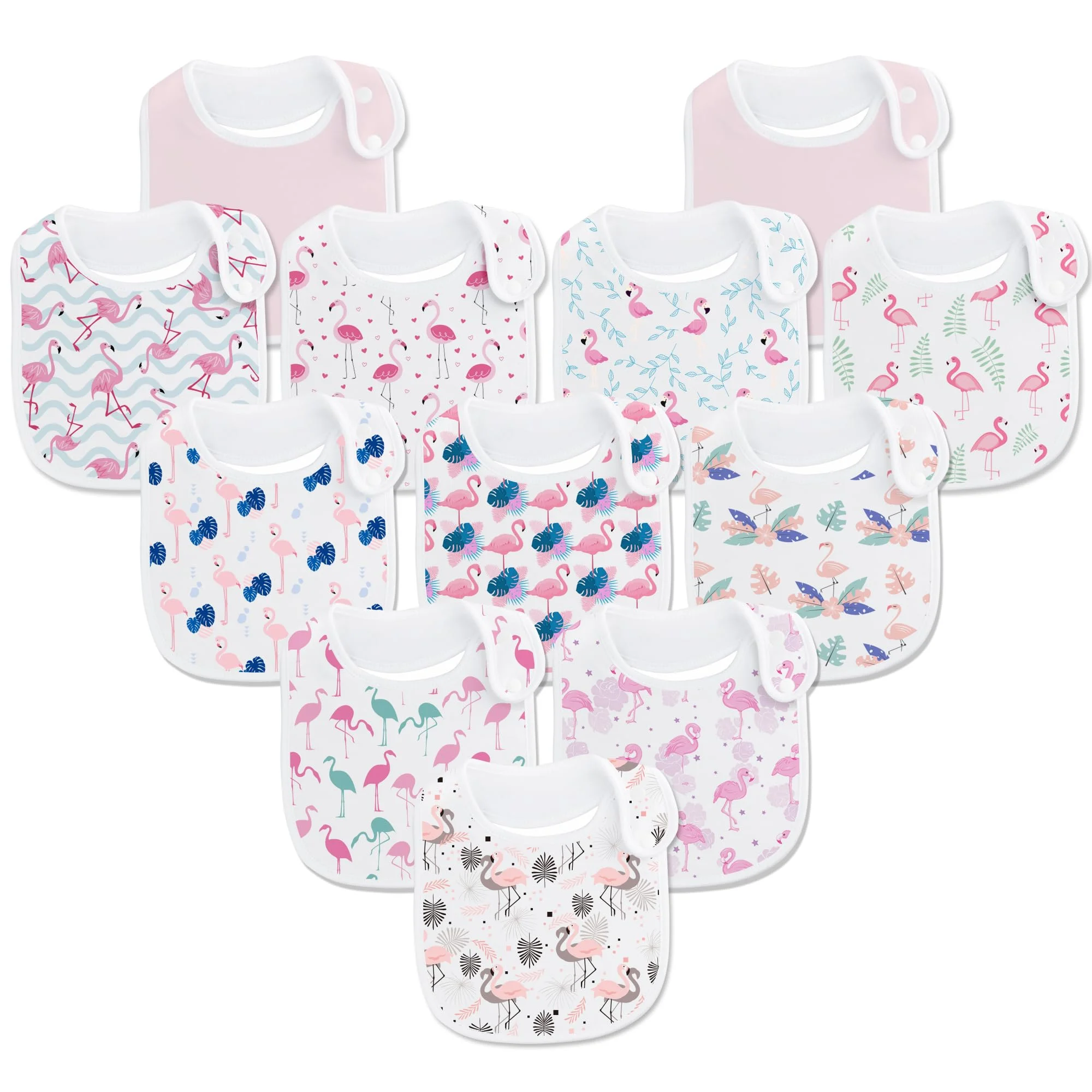 

12 Pack Cute Baby Bibs Soft and Absorbent Organic Cotton Bandana Drool Bibs Set for Boys Girls Newborn 0-36 Months