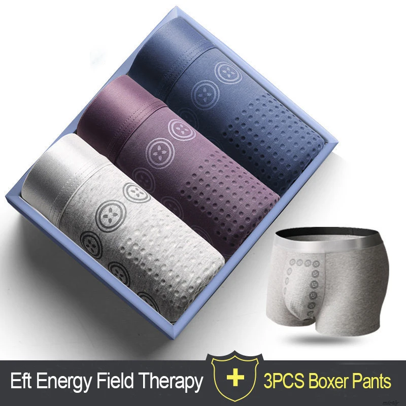 LUNCHS Magnetic Therapy Energetic Men Pants, Energy Field Therapy Men's Underwear, Long Lasting Energy Field Therapy Slimming Brief (3 pairs - A,3XL