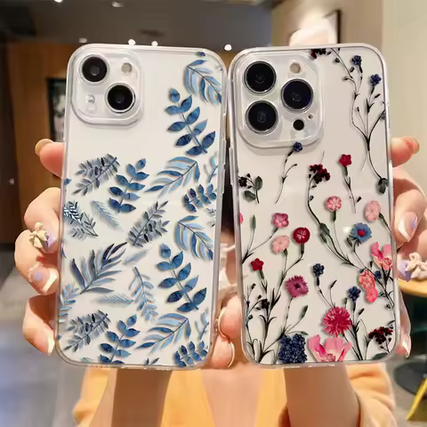 Beautiful Colorful Flowers Lover Cover Clear Phone Case For Samsung Galaxy S25 S24 S23 S22 S21 S20 S10 FE M23 M54 Case Funda
