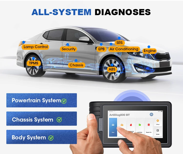 TOPDON ArtiDiag800 BT 12 فولت 24 فولت Obd2 الماسح الضوئي آلة تشخيص السيارات أداة مسح ضوئي