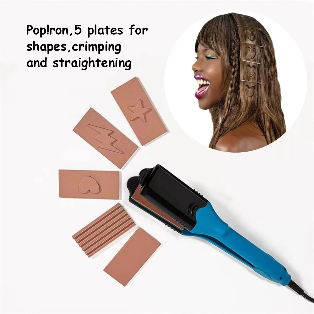 

5 пластин для форм, пушистая шина, утюжок для обжима и выпрямления волос, электрические щипцы для завивки волос, кукурузный нагреватель