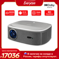 Everycom HQ10W 1080P Projector  Full HD 4K 26000 Lumen Projectors Video Smart TV for Home 2+64GB Movie Theater Beamer With Dolby