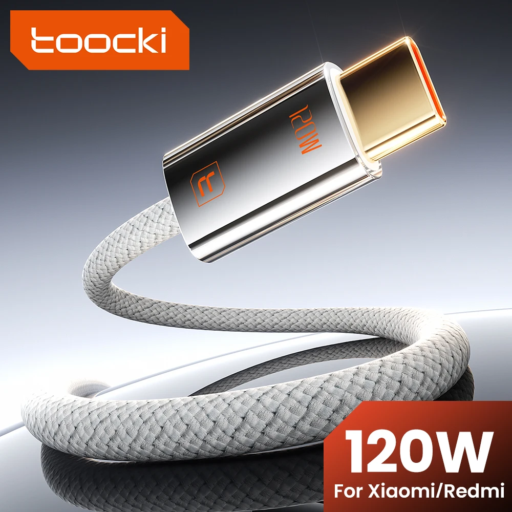 

Toocki 120W USB Type C Cable Super Fast Charging QC3.0 6A Zinc Alloy For Xiaomi 15 14 Redmi OPPO vivo iQOO iPhone17 Data Cable