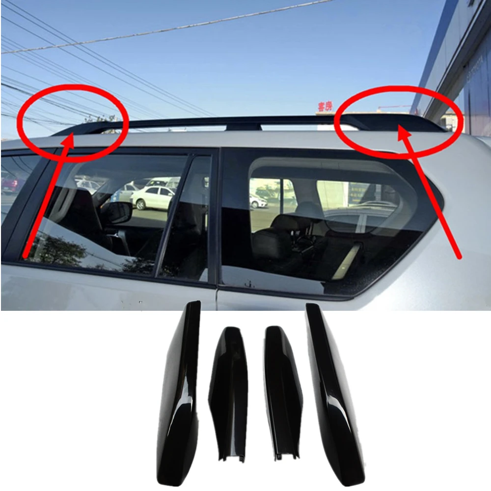 

4PCS Roof Rack Cover Rail End Protector Shell Cap for Land Cruiser Prado Fj120 2003 -2009 Car Accessories
