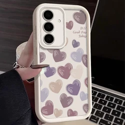 Candy Color Love Hearts Case For Samsung Galaxy A54 5G A55 A53 A52 A14 A34 A15 A35 A56 S25 S20 S21 FE S22 S23 S24 Ultra Cover