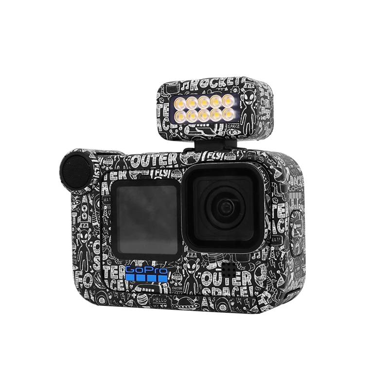 Pegatinas para cámara de deportes de acción GoPro Hero 10/11/12, película protectora impermeable antiarañazos, Kit de accesorios de reacondicionamiento de personalidad