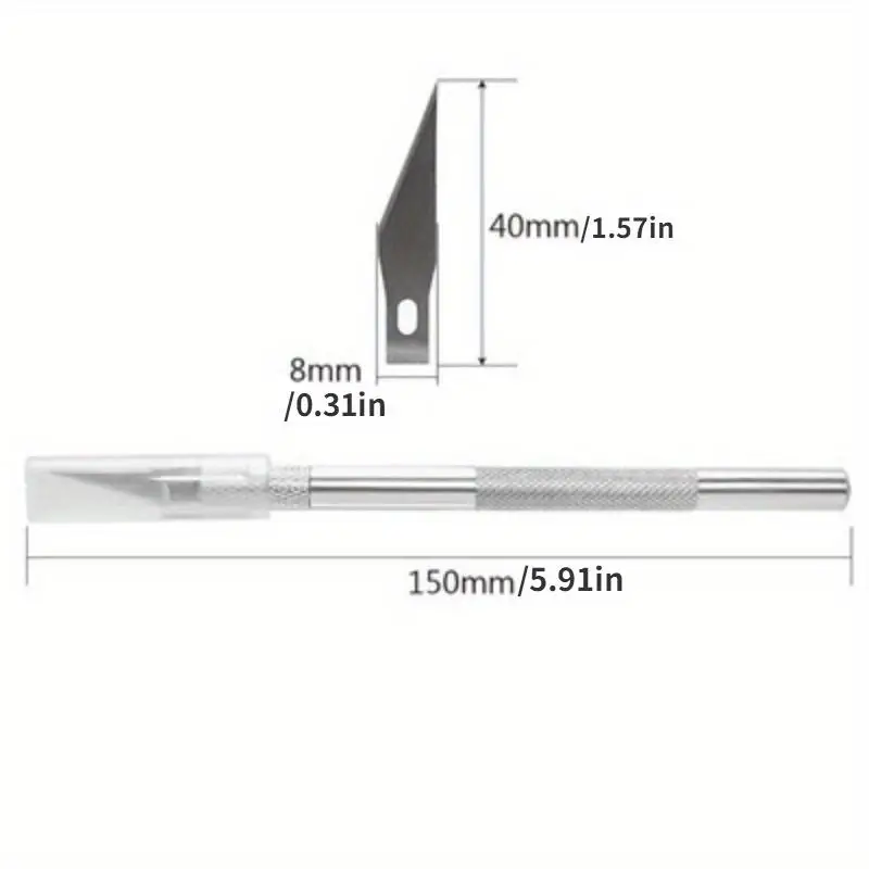 2pcs Exacto Knife Style Hobby Multi Tool with 5 Blades for Craft Cutting