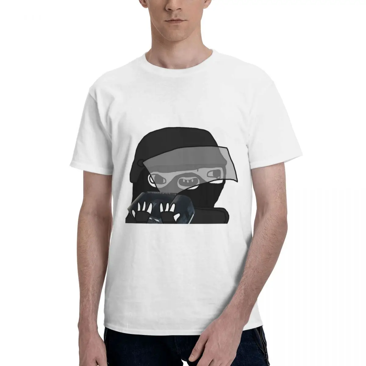 Brainlet Rook T-Shirt Cotton Top Solid T Shirt Tops Tshirts