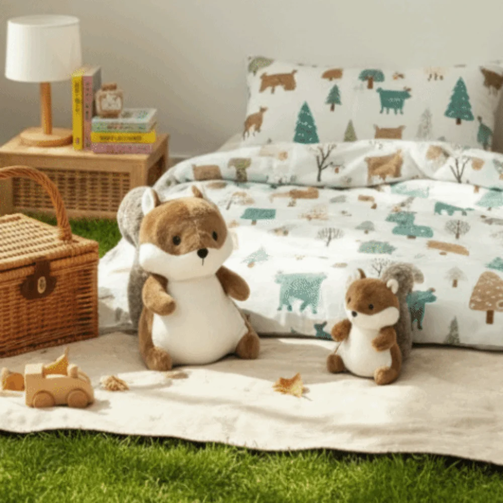 Sofa Cushion Super Soft Squirrel Realistic Cartoon Squirrel Animal Cute Squirrel Stuffed Christmas Gift