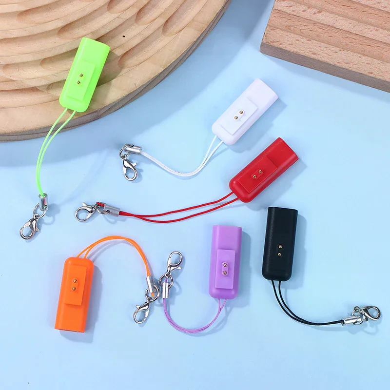 Type C Mini Portable Power Charging Adapter Convert Plug With Keychain For Smart Band 10 9 8
