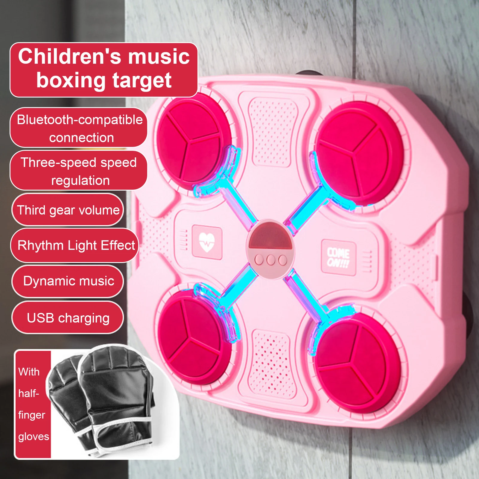 Funny Music Boxing Machine For Children Smart Music Boxing Machine Wall Mounted Decompression Wall Target Toys Boxing Trainer