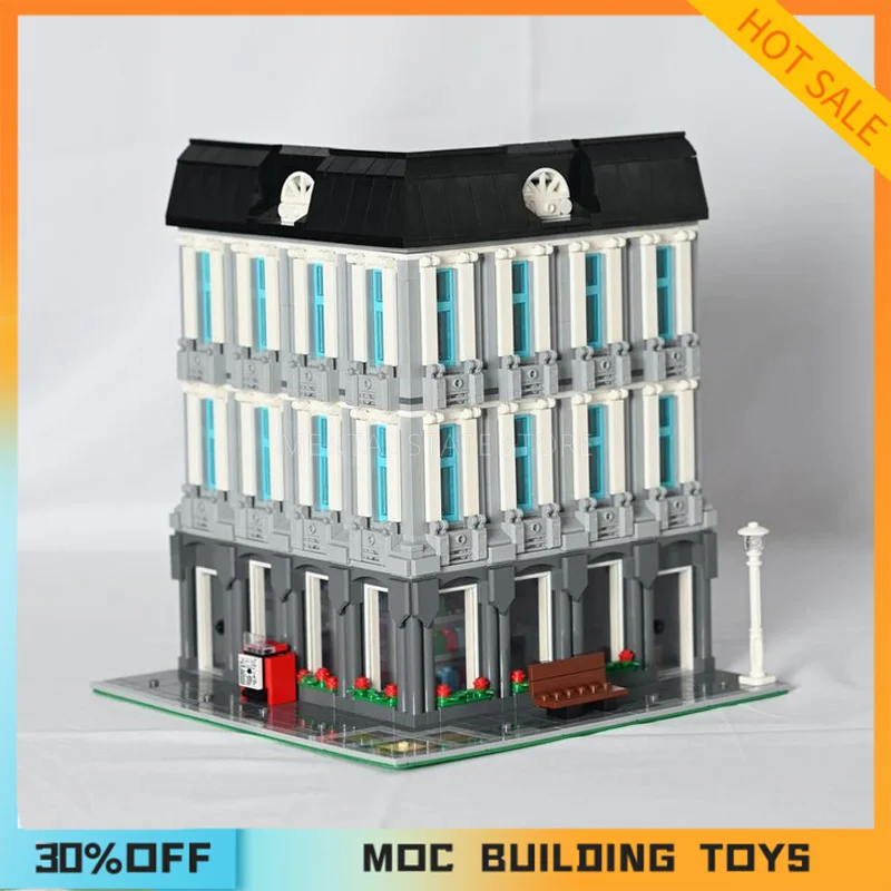 2245PCS Customized MOC Modular Corner Store Building Blocks Technology Bricks DIY Creative Assembly Education Toy Holiday Giftss