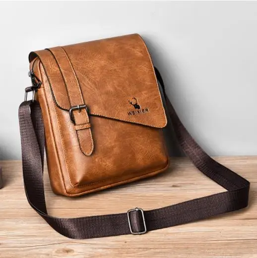 Weixier Messenger Bags Vintage Skórzana wielofunkcyjna torba męska Męska pojedyncza wodoodporna torba na ramię dla mężczyzn