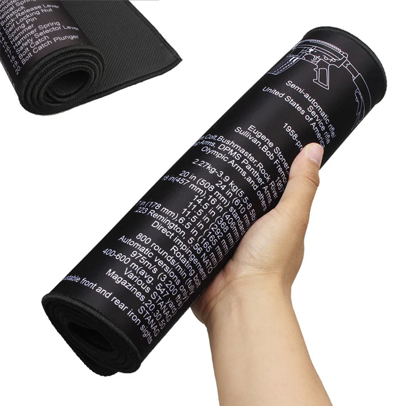 Tactical Gun Disassembly Rubber Cleaning Mats, Thickened, Waterproof, Ar15, AK47, Rifle Clean, Repair Pad, Anti-Slip Desk, Mouse