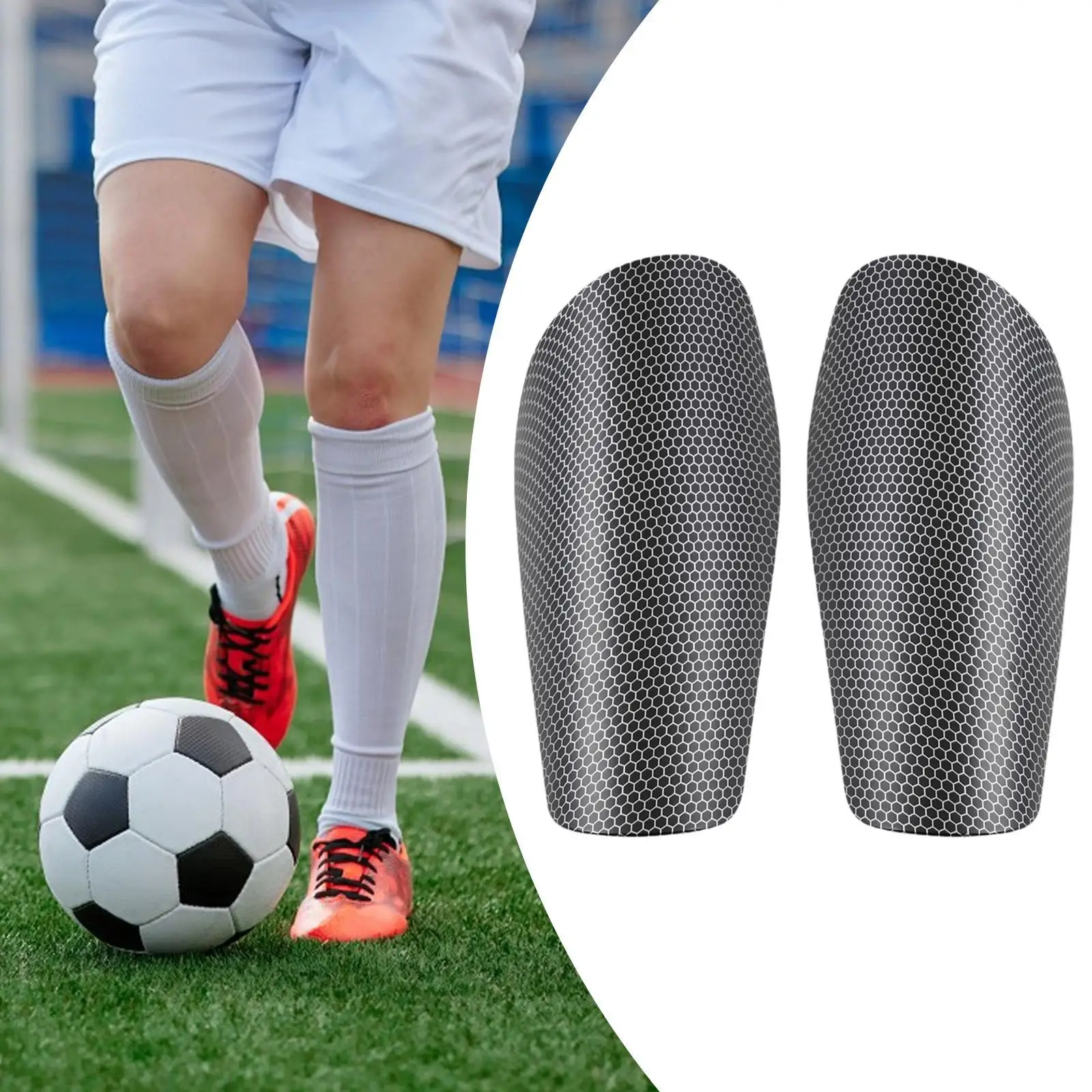 

2Pcs Soccer Shin Guards Equipment Comfortable Anti Skidding Lightweight Protector Sports for Kids Adults Training Gear