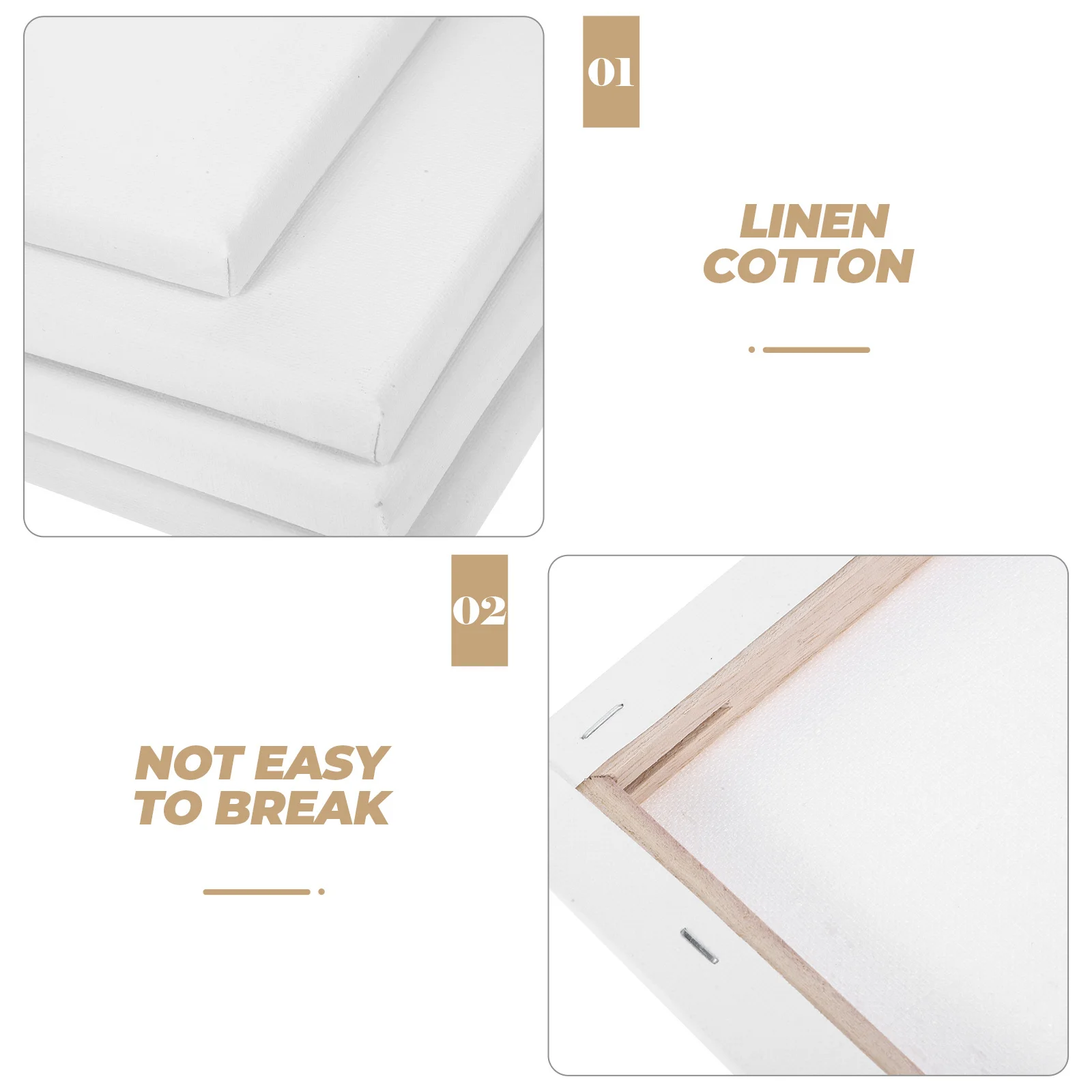 مجموعة لوحات رسم زيتية مكونة من 4 قطع من لوحات قماشية من القطن والكتان وحواف ناعمة آمنة مثالية للمبتدئين والطلاب والفنانين