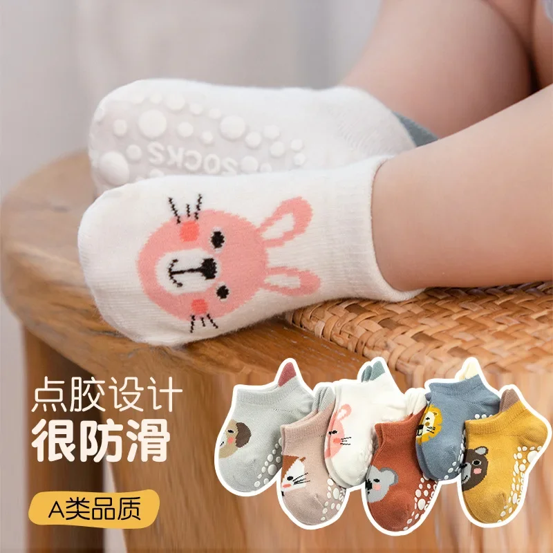 Baby Girl Socks Infant Stuff Spring Summer Children Cute Non-slip Floor Cotton Socks Cartoon Animal Boat Socks Kids Boy Clothes