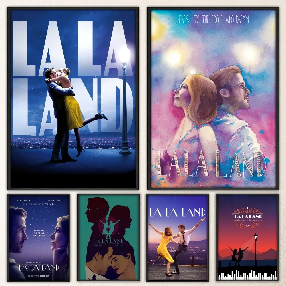 LA LA L-LAND movie Poster Prints Poster Wall Painting Bedroom Living Room Wall Bar Restaurant Sticker Small