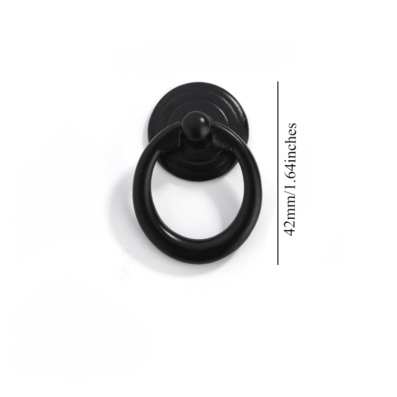 4pcs Mini Retro Creative Decor Drawer Pull Wardrobe Cabinet Round Ring Handle Cupboard Knobs for Small Furniture Handle