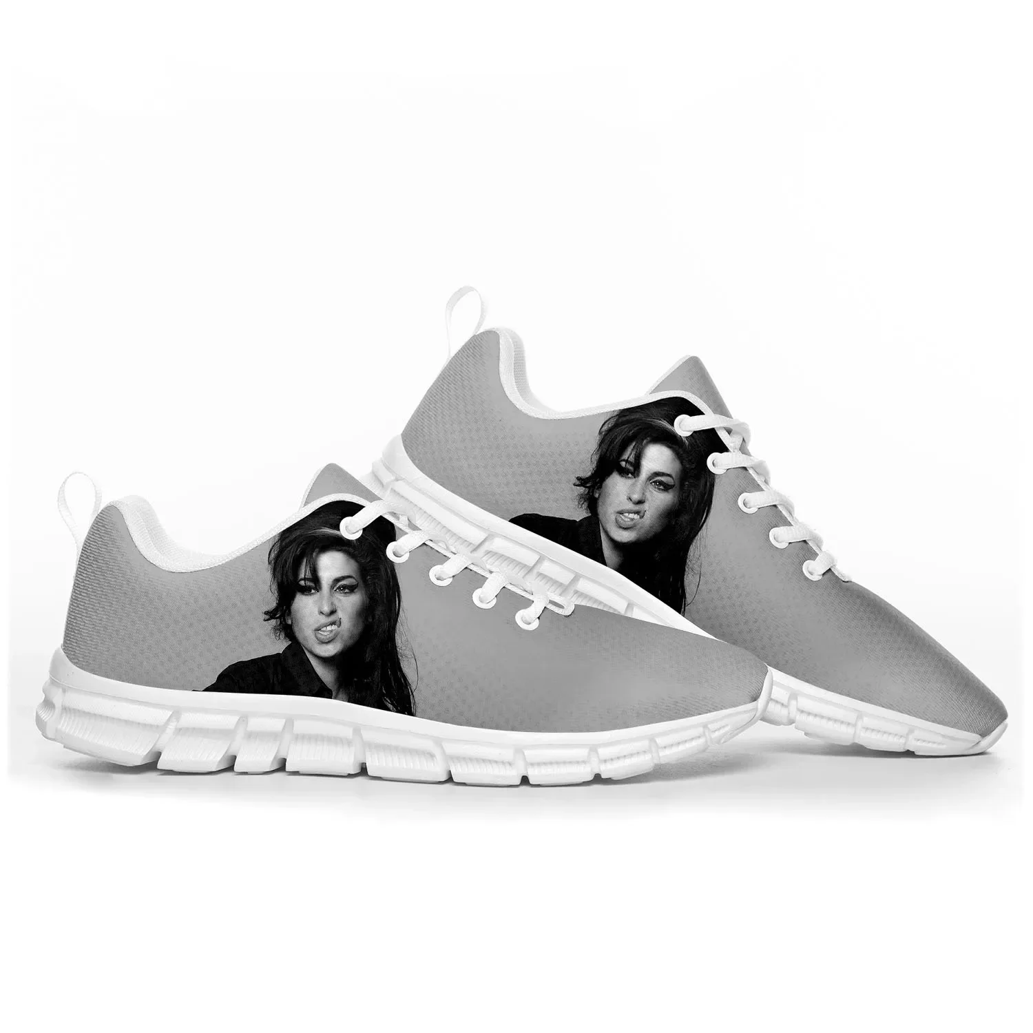 Amy Winehouse-Tênis personalizados para homens e mulheres, moda casual, calçados esportivos para adolescentes e crianças, sapatos de casal de alta qualidade