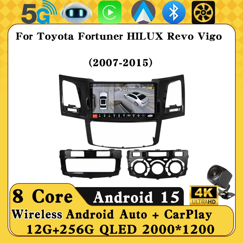 

Android 16 Car Radio Player For Toyota Fortuner Hilux MT 2007 2008 2012 2014 2015 Multimedia Video GPS Navigation