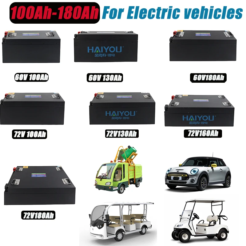 72v 100Ah Lithium Ion Batteries Harmless Prismatic Lithium Ion Batteries Pack For Small-sized Electric Automobile