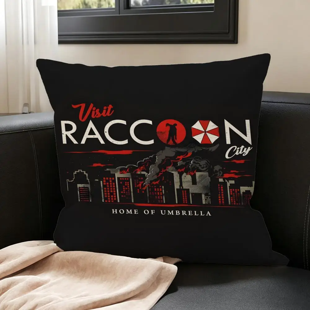 Game Resident Evil Cushion Cover Natural Linen Pillowcase Set, All-in-One Decor for Sofa, Bedroom & Chair