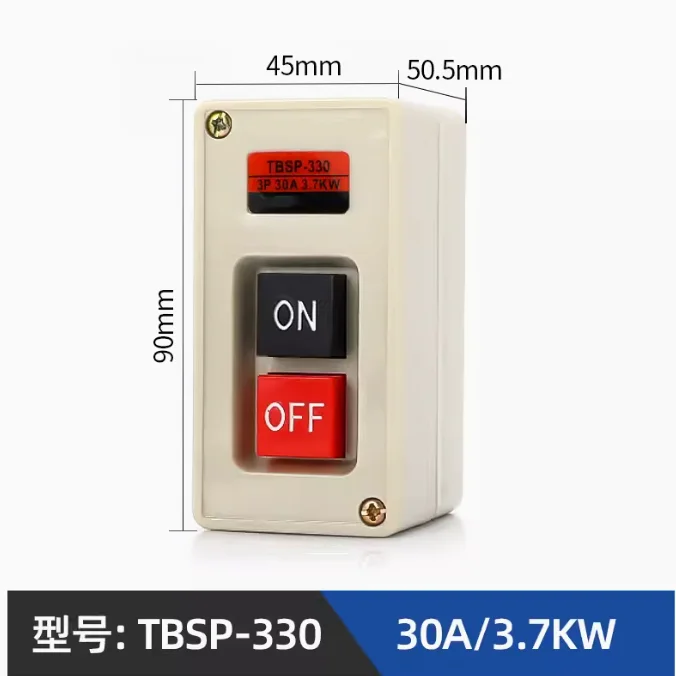 TBSP-315 TBSP-330 monofase/trifase pulsante di avviamento del motore interruttore pulsante di blocco scatola di controllo 15A 30A