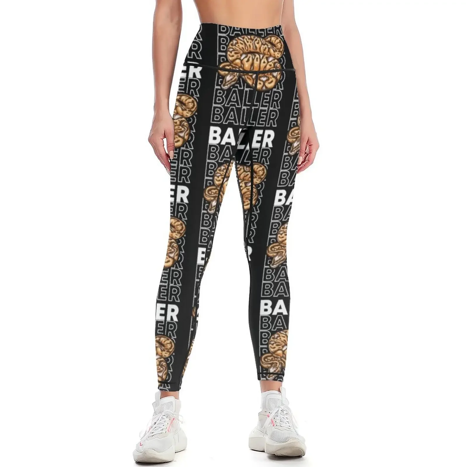 

Ball Python 80's Style Royal Python Snake Owner Leggings active wear legging pants raises butt Womens Leggings