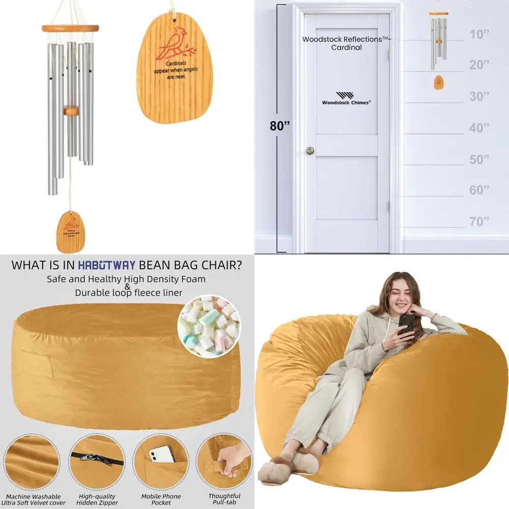 

Inspirational Outdoor Wind Chimes for Garden, Patio, and Porch Decor - Memorial Chime, Reflective Design