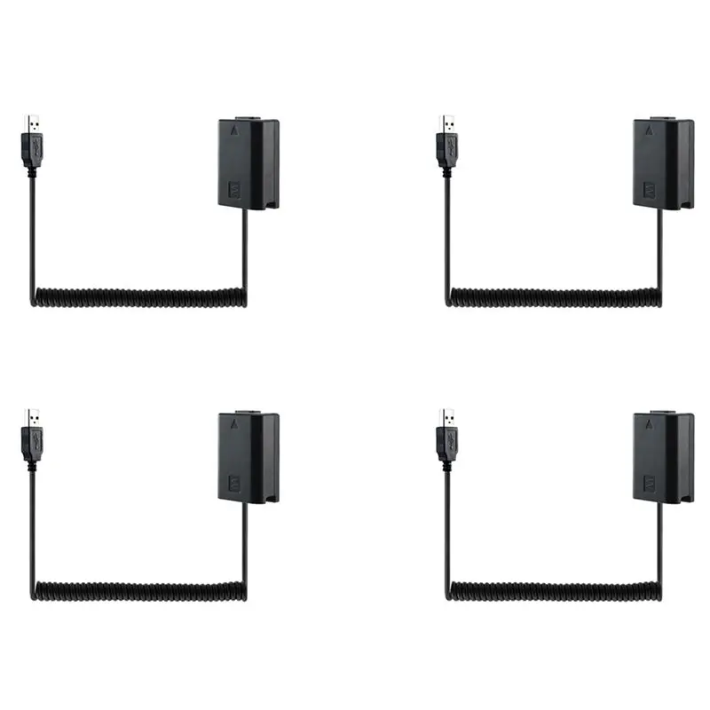 ベストチョイス-4x-usb充電ケーブル-np-fw50-ダミーバッテリー-スプリングワイヤー-sony-a7-a7r-a7s-a7m-a7ii-a7s2-a7m2-a7r2-a6500-dcカップリング用